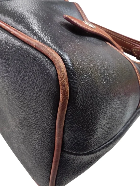 #39 Dooney & Bourke Black and Brown Leather Shoulder Bag - Picture 10 of 14